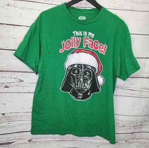 Star Wars Darth‎ Vader This is My Jolly Face Christmas Shirt Size Large